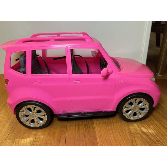 Barbie Pink SUV Car DVX58 Mattel 4 Seat Vehicle For 12" Doll 2016 Toy Truck - Picture 3 of 7